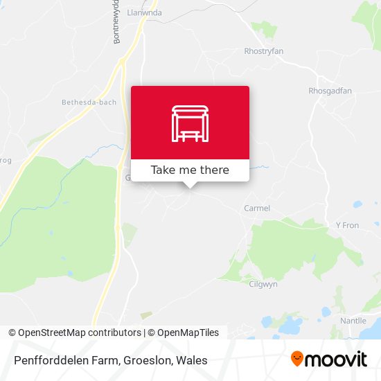 Penfforddelen Farm, Groeslon map