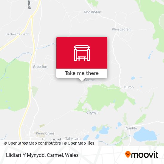 Llidiart Y Mynydd, Carmel map