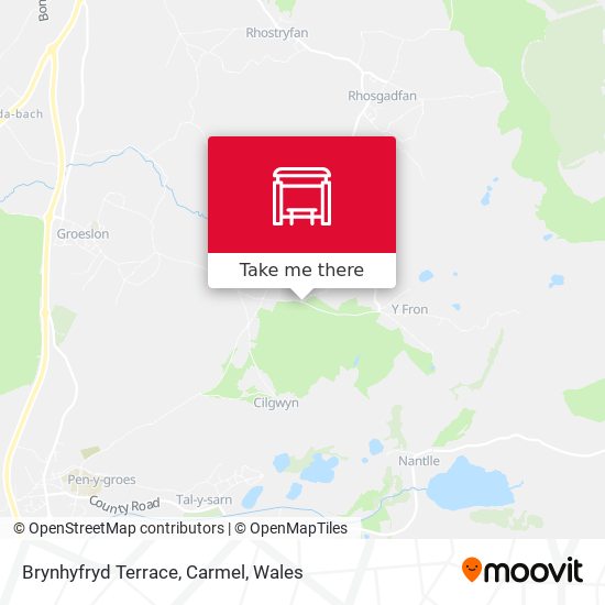 Brynhyfryd Terrace, Carmel map