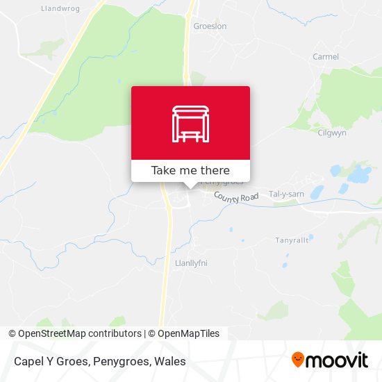 Capel Y Groes, Penygroes map