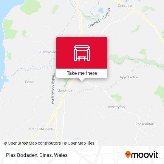 Plas Bodaden, Dinas map