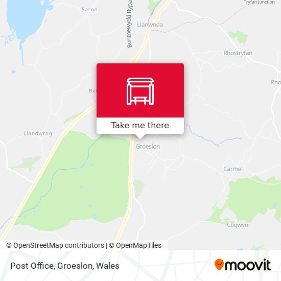 Post Office, Groeslon map