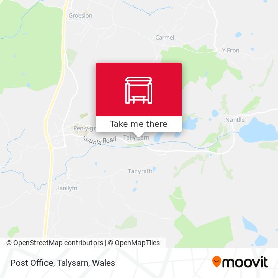 Post Office, Talysarn map