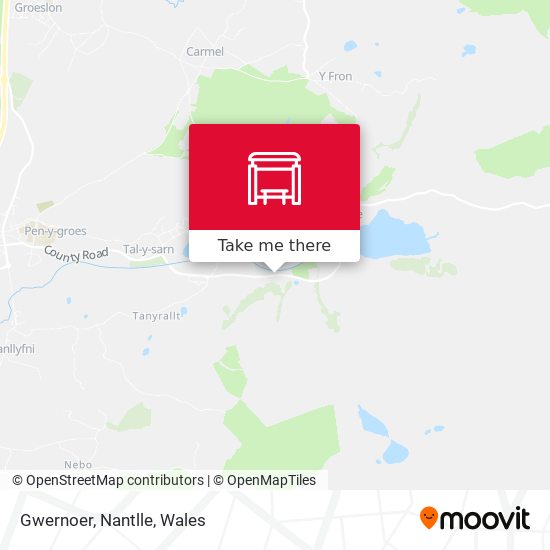 Gwernoer, Nantlle map