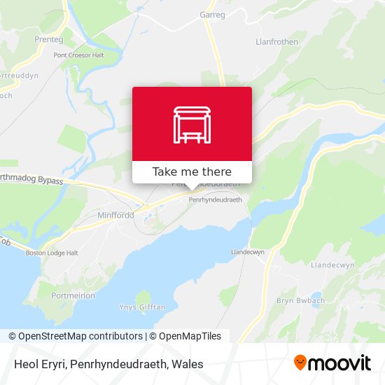 Heol Eryri, Penrhyndeudraeth map