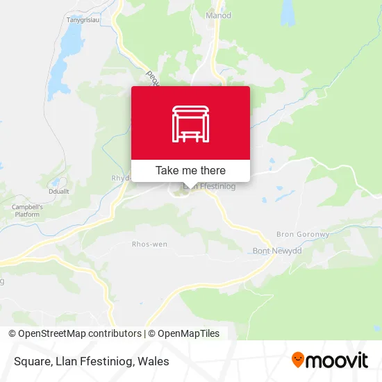 Square, Llan Ffestiniog map
