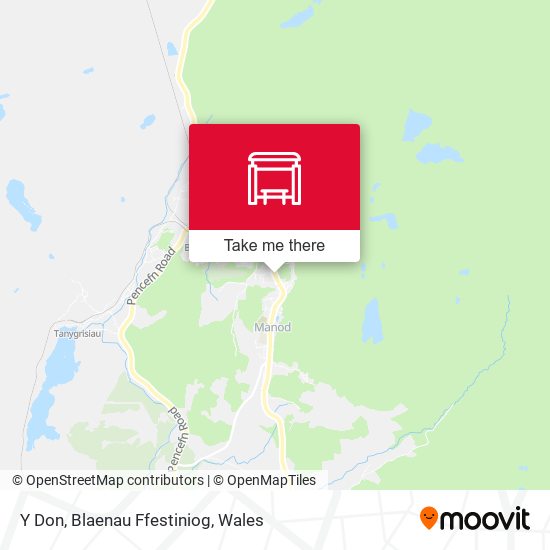 Y Don, Blaenau Ffestiniog map