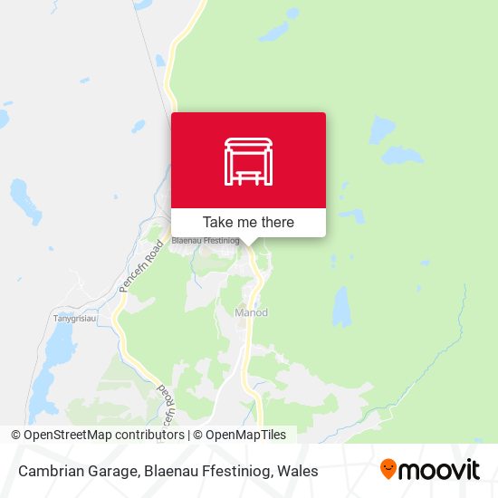 Cambrian Garage, Blaenau Ffestiniog map