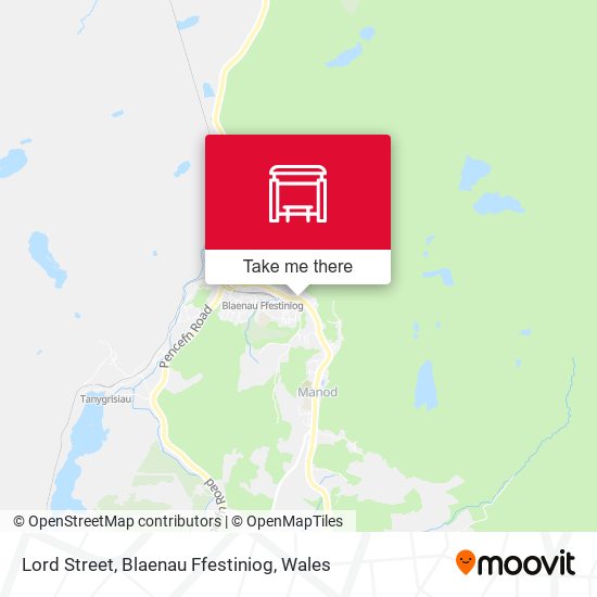Lord Street, Blaenau Ffestiniog map