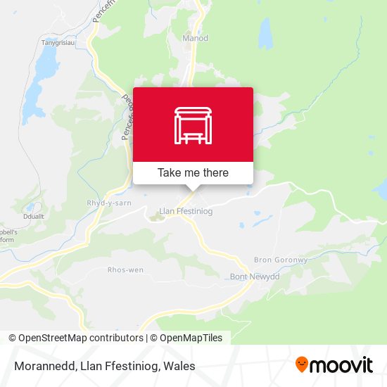 Morannedd, Llan Ffestiniog map