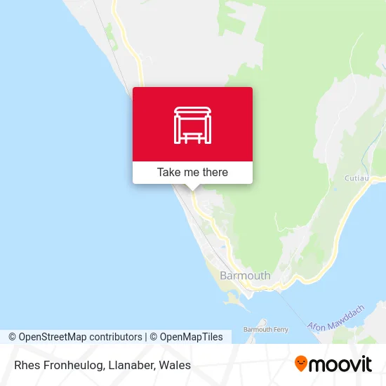Rhes Fronheulog, Llanaber map