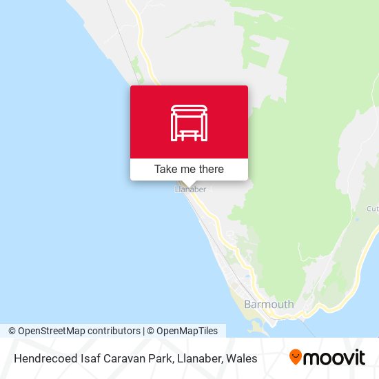 Hendrecoed Isaf Caravan Park, Llanaber map