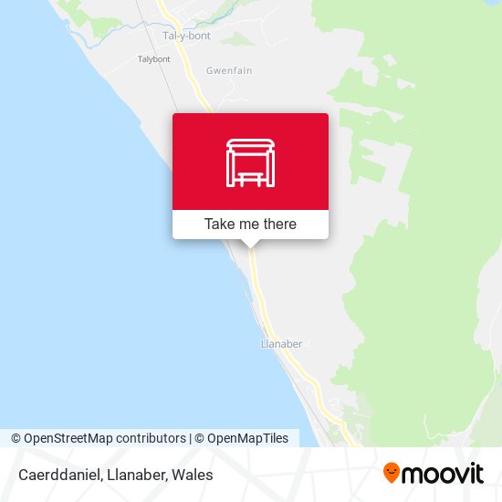 Caerddaniel, Llanaber map