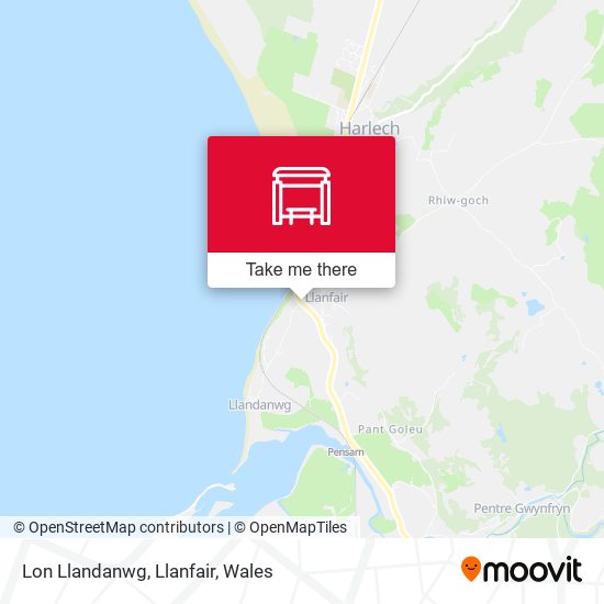 Lon Llandanwg, Llanfair map