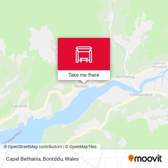 Capel Bethania, Bontddu map