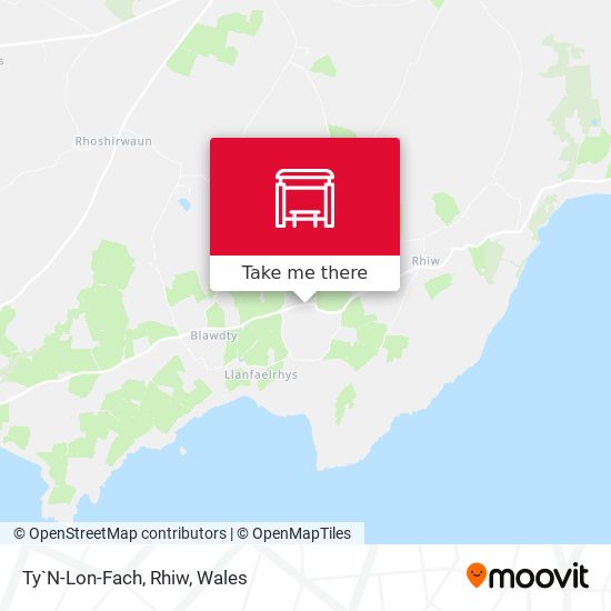 Ty`N-Lon-Fach, Rhiw map