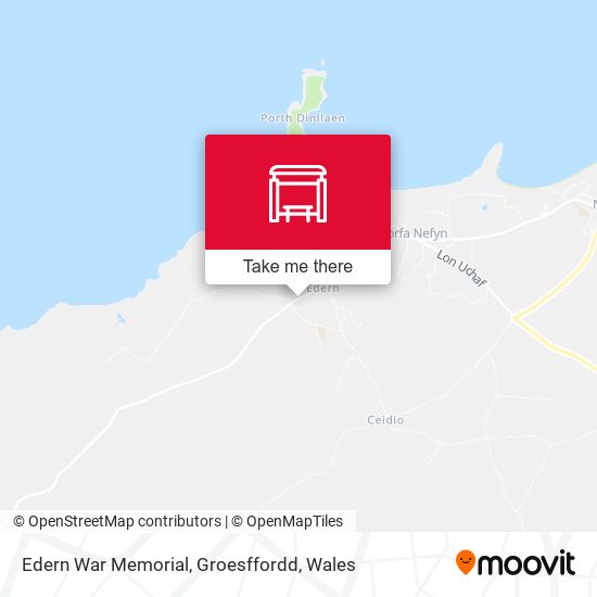 Edern War Memorial, Groesffordd map
