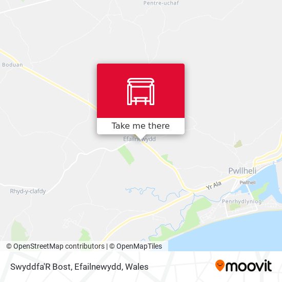 Swyddfa'R Bost, Efailnewydd map