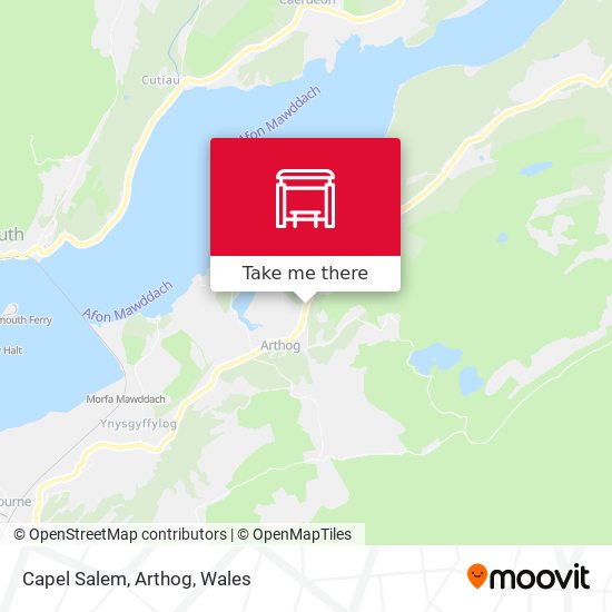 Capel Salem, Arthog map