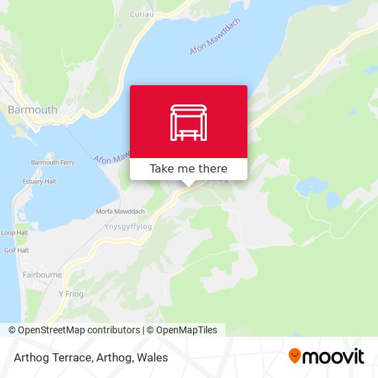Arthog Terrace, Arthog map