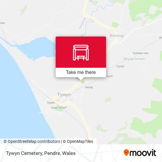 Tywyn Cemetery, Pendre map