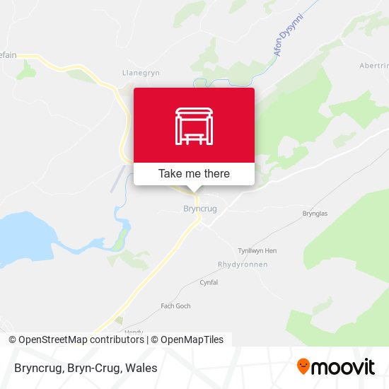 Bryncrug, Bryn-Crug map