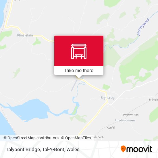Talybont Bridge, Tal-Y-Bont map