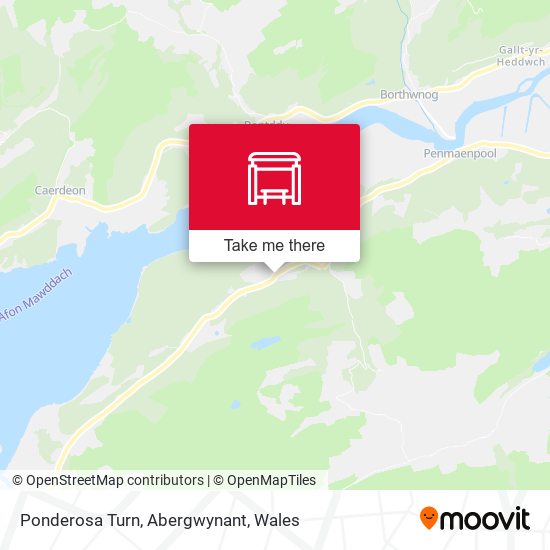 Ponderosa Turn, Abergwynant map