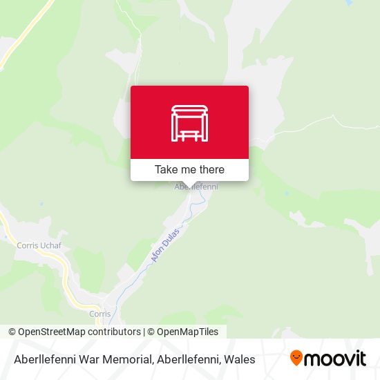 Aberllefenni War Memorial, Aberllefenni map