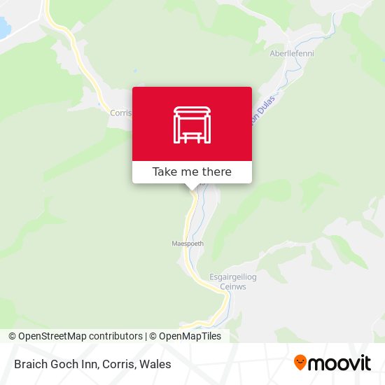 Braich Goch Inn, Corris map