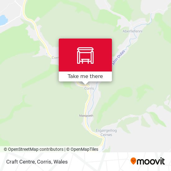 Craft Centre, Corris map