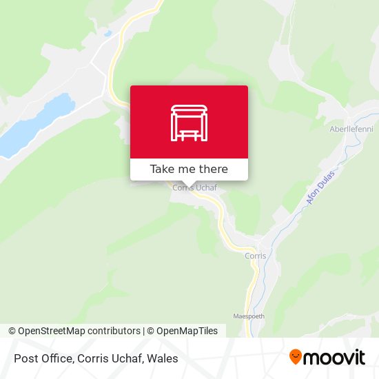 Post Office, Corris Uchaf map