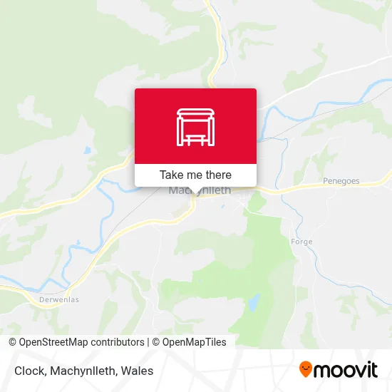Clock, Machynlleth map