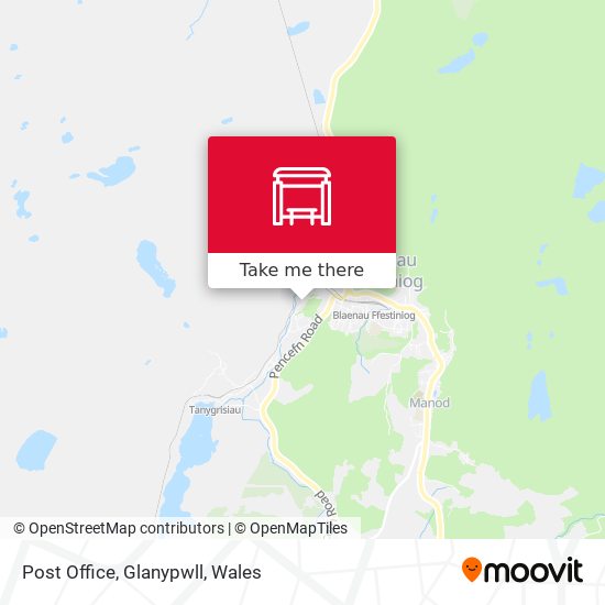 Post Office, Glanypwll map