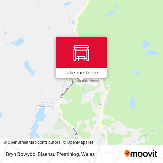 Bryn Bowydd, Blaenau Ffestiniog map