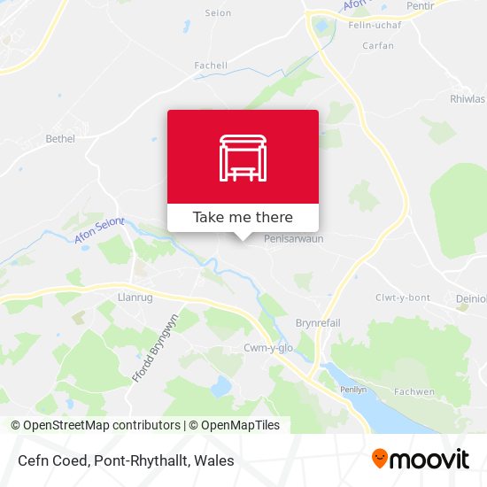 Cefn Coed, Pont-Rhythallt map