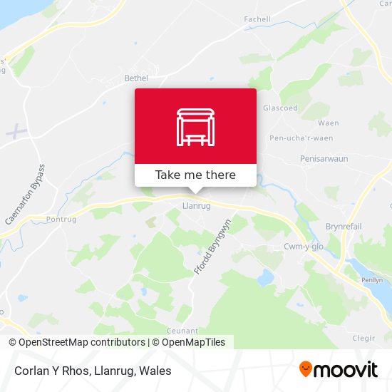 Corlan Y Rhos, Llanrug map