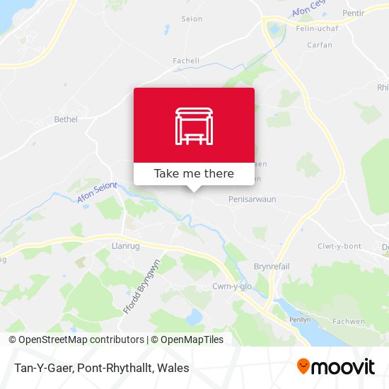 Tan-Y-Gaer, Pont-Rhythallt map
