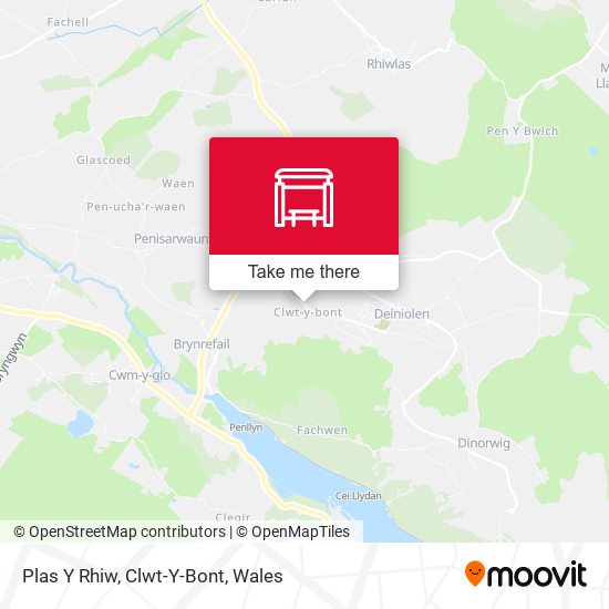 Plas Y Rhiw, Clwt-Y-Bont map