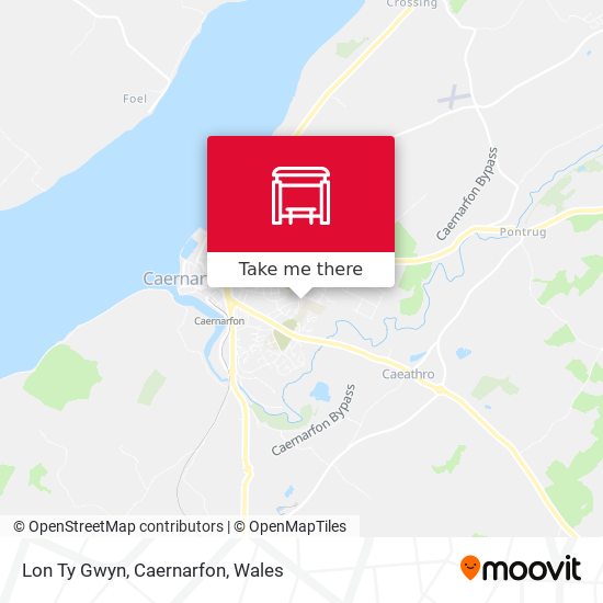 Lon Ty Gwyn, Caernarfon map
