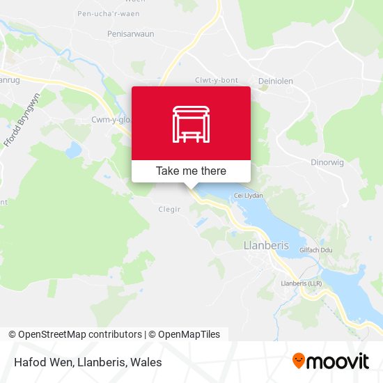 Hafod Wen, Llanberis map