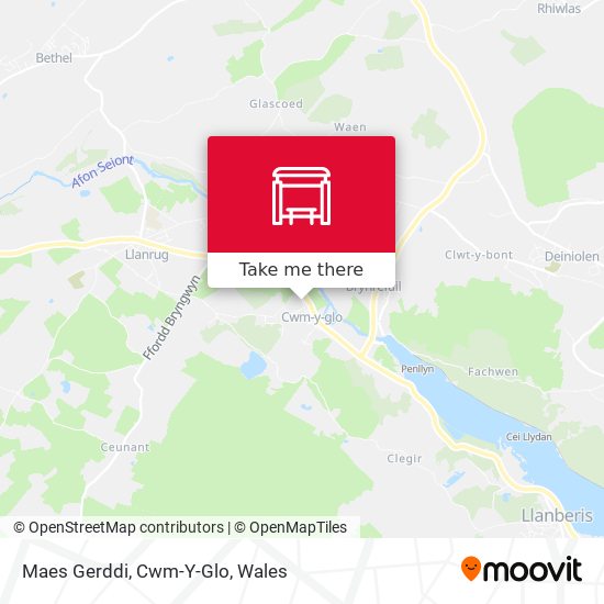 Maes Gerddi, Cwm-Y-Glo map