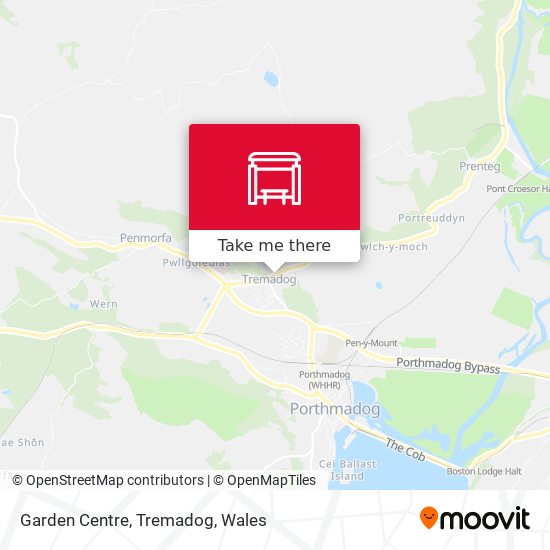 Garden Centre, Tremadog map