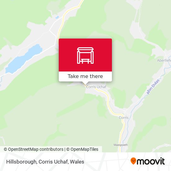 Hillsborough, Corris Uchaf map
