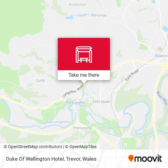 Duke Of Wellington Hotel, Trevor map