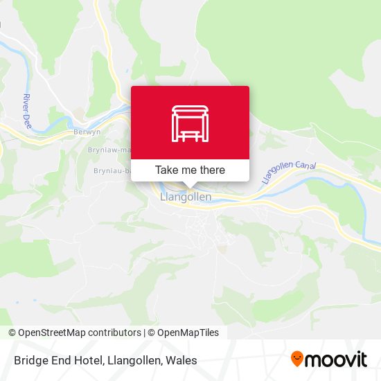 Bridge End Hotel, Llangollen map