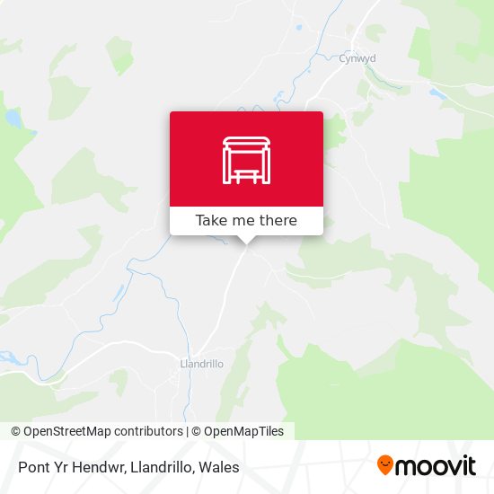 Pont Yr Hendwr, Llandrillo map