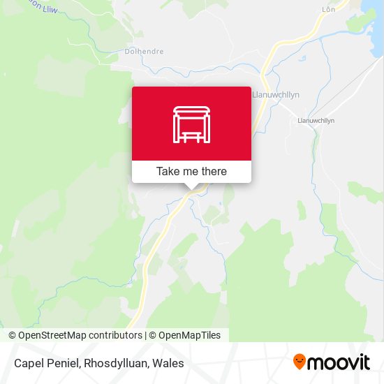 Capel Peniel, Rhosdylluan map