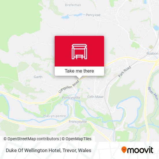 Duke Of Wellington Hotel, Trevor map