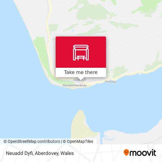 Neuadd Dyfi, Aberdovey map